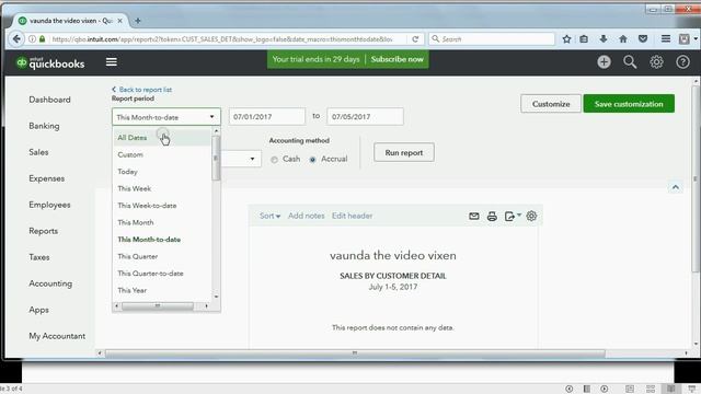Entering Sales Receipts in QuickBooks Online