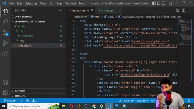 LANDING PAGE COM HTML E CSS - Thor amor e trovão (Thor Love Thunder)