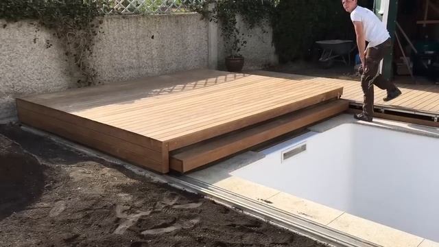 Poolabdeckung begehbar 2-teilig