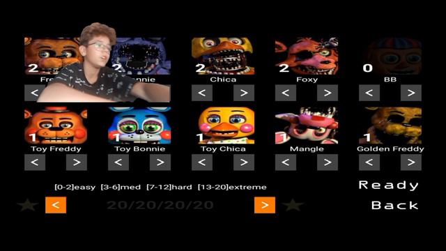 FNAF2.Плюшевые старье нападает.
7 CUSTOM NIGHT Невозможно!!!!