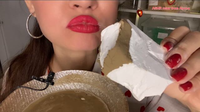 ASMR crunch of clay&chalk_хруст Туркестаном белым и Белая гора в пасте