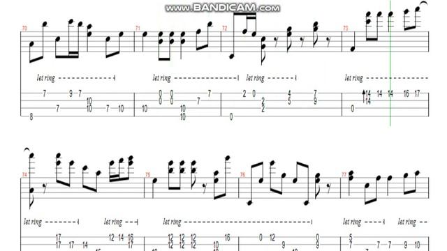 Fade To Black - METALLICA (bass solo tab)