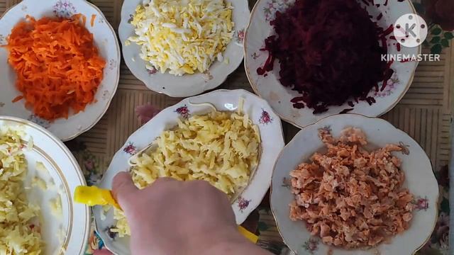 Не класична "ШУБА" з копченого ХРЕБТА ЛОСОСЯ