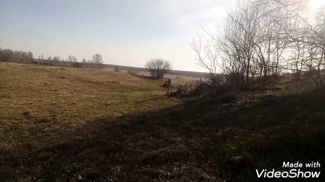 Мотоблок Скаут. Заборонил крайнее поле.