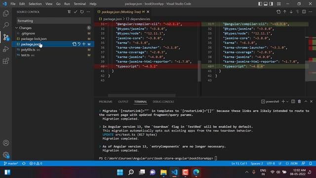 Upgrade (update) Angular 12 to 13 | Angular Tutorial