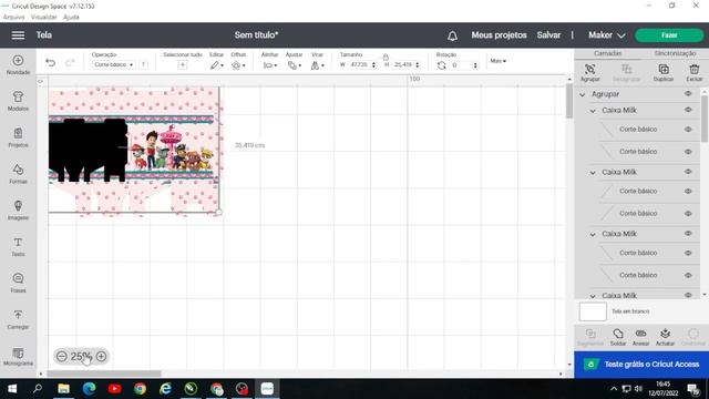 MANDANDO ARQUIVO DO COREL PARA O DESIGNER SPACE