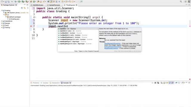 Java Scanner class