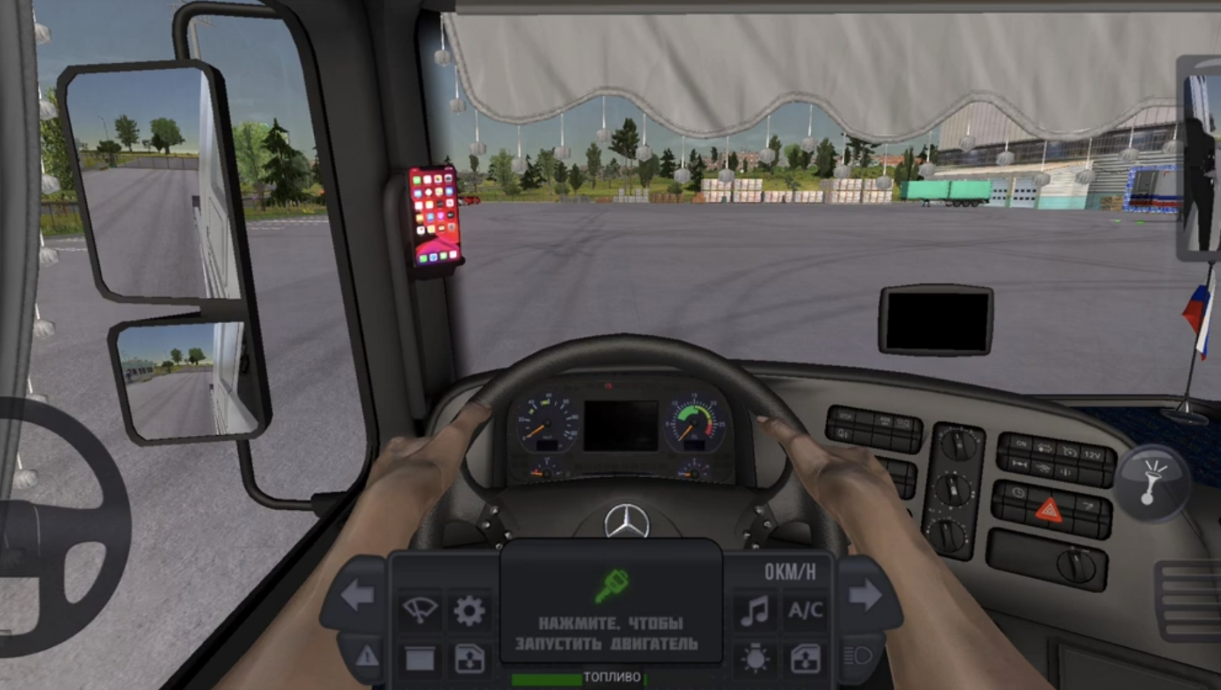 Truck simulator:ultimate едем на Mercedes до КПП