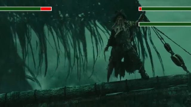 Davy Jones Vs Jack Sparrow (Part 1) With Health Bars (Pirates Of The Caribbean 3)