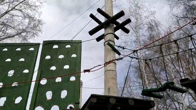 День рождения Полины 8 лет на спортивной базе. Веревочный курс для детей. Детский день рождения!