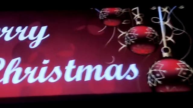 Electroluminescent christmas banner