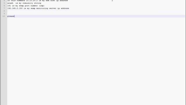 Configure SNMP on Vmware ESXi5