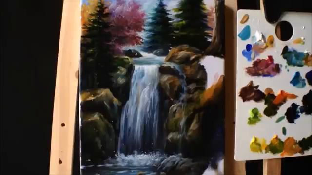 How to Paint Waterfall With Acrylics Lesson 2 ( PART 2)