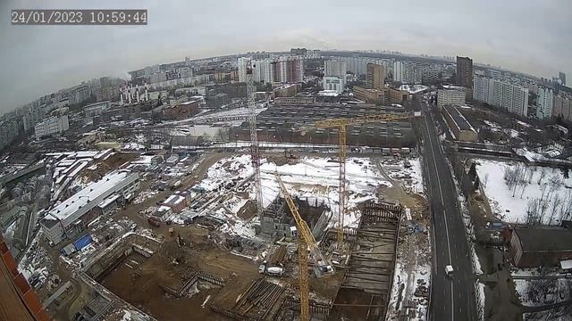 ПИК Кольская 8 ( камера 3 ) таймлапс с 21-01-2023 по 27-01-2023