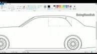 Rolls Royce Car Drawing on computer using Ms Paint | How to draw Rolls Royce Car on Ms Paint easily