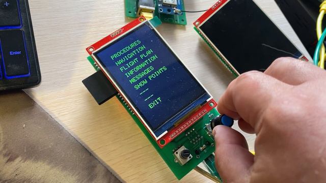 Меню прототипа Навигационного дисплея. Видео 3.   #aviation #arduino #esp32