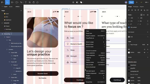 Figma UI Design - Onboarding Screen Mobile UI Design | UNIQUINX | Harshad Prajapati