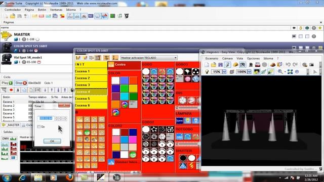 Programa DMX  "Sunlite Suite" Como Hacer un Ciclo
