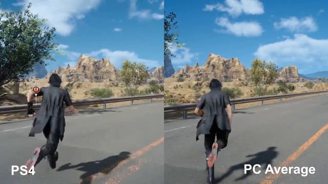 Final Fantasy XV - PS4 vs PC Average Settings