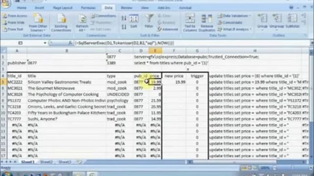 SQL to Excel
