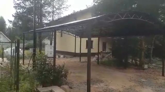 Навес для 2-х авто из поликарбоната