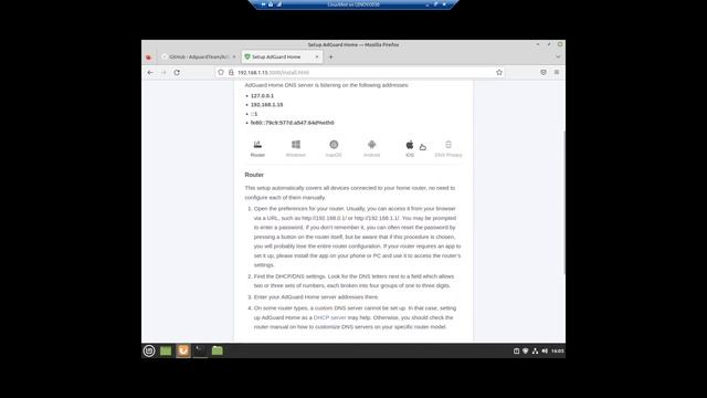 Install Adguard Home LinuxMint