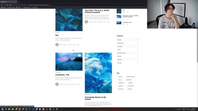 Angular website (utilizing web api and using MongoDB cloud database)