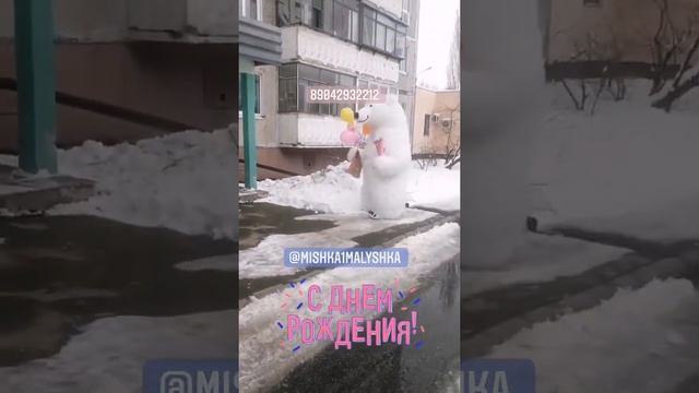 Белый мишка на праздник Instagram mishka1malyshka