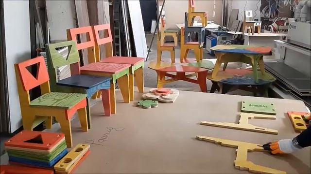 стол стул стулья столики стульчики детские из фанеры/деревянный