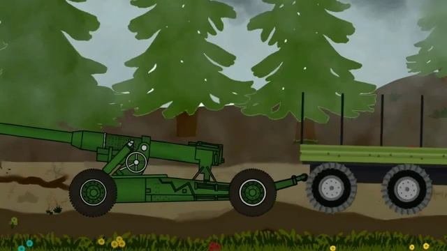 180мм пушка s-23. Тест  Рисуем Мультфильмы 2