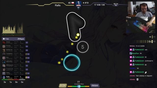 ? Rafis | nowisee - confusion [Fearful Star Extra] +HDDT 99.49% (#1 887pp FC) - osu!