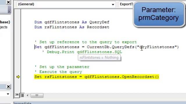 ParameterQueryToExcel