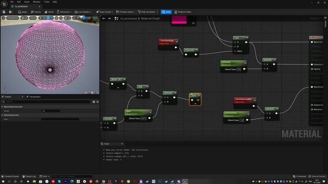 Wireframe material.