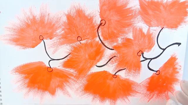 How to paint flowers in acrylic painting | Painting Tutorial | Easy for Beginners