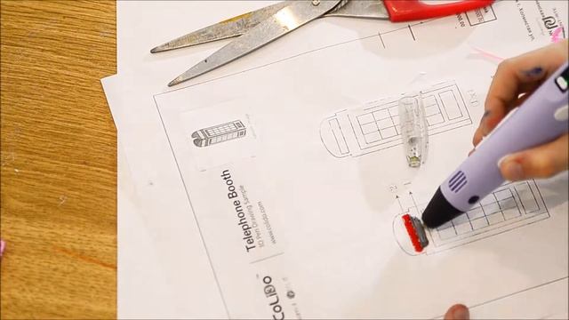 3d pen DIY телефонная будка Тардис