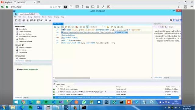 Replicación  MySQL Workbench [Master-Slave]