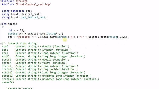 Boost Library #1: Lexical Cast