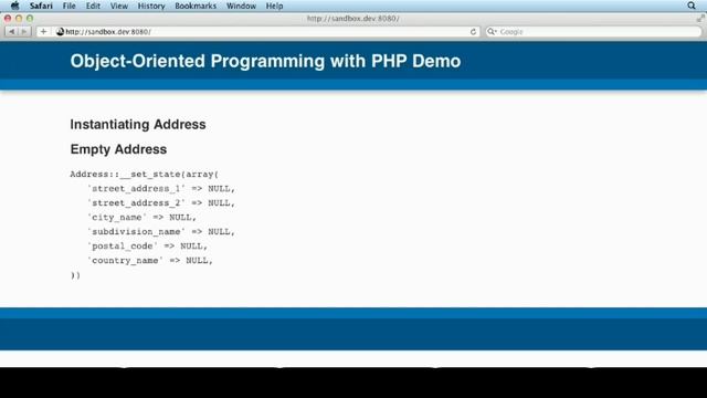 Instantiating Of A Class - PHP Programming Online Tutorials