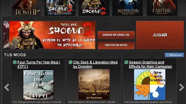 Los mods que uso en el Rome 2