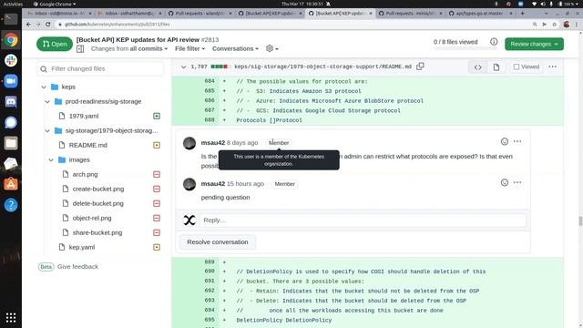 Kubernetes SIG Storage - Object Bucket API Design Meeting 2022-03-17