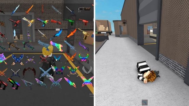 ИГРАЮ В 5 НА 5 С ТИМОЙ + его камера Roblox 5v5 MM2