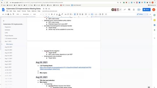 Kubernetes SIG Storage - CSI Implementation Workgroup 20210901