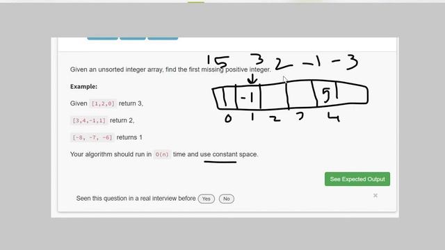 2.26 FIRST MISSING INTEGER (Arrays)-Interviewbit #arrays#programming