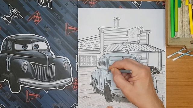  Раскраска тачки  Coloring cars  Pixar  McQueen  les bagnoles  Disney colorbook bebeenfant
