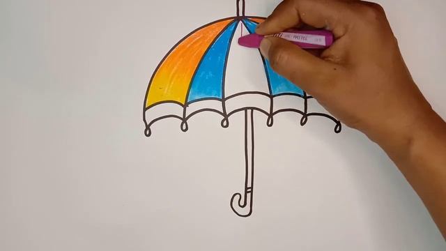 How to draw an Umbrella !! Cómo dibujar fácil un paraguas !!