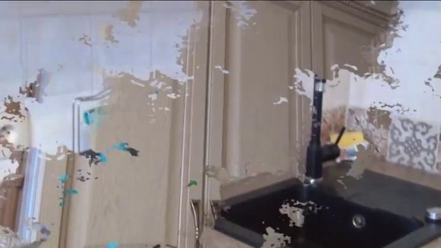 Кухня из Массива Дуба с золотой патиной
