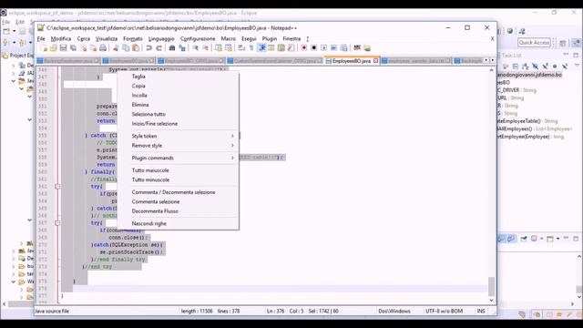 JSF and JDBC eclipse project #9 - Deleting an item from h:dataTable and from the database