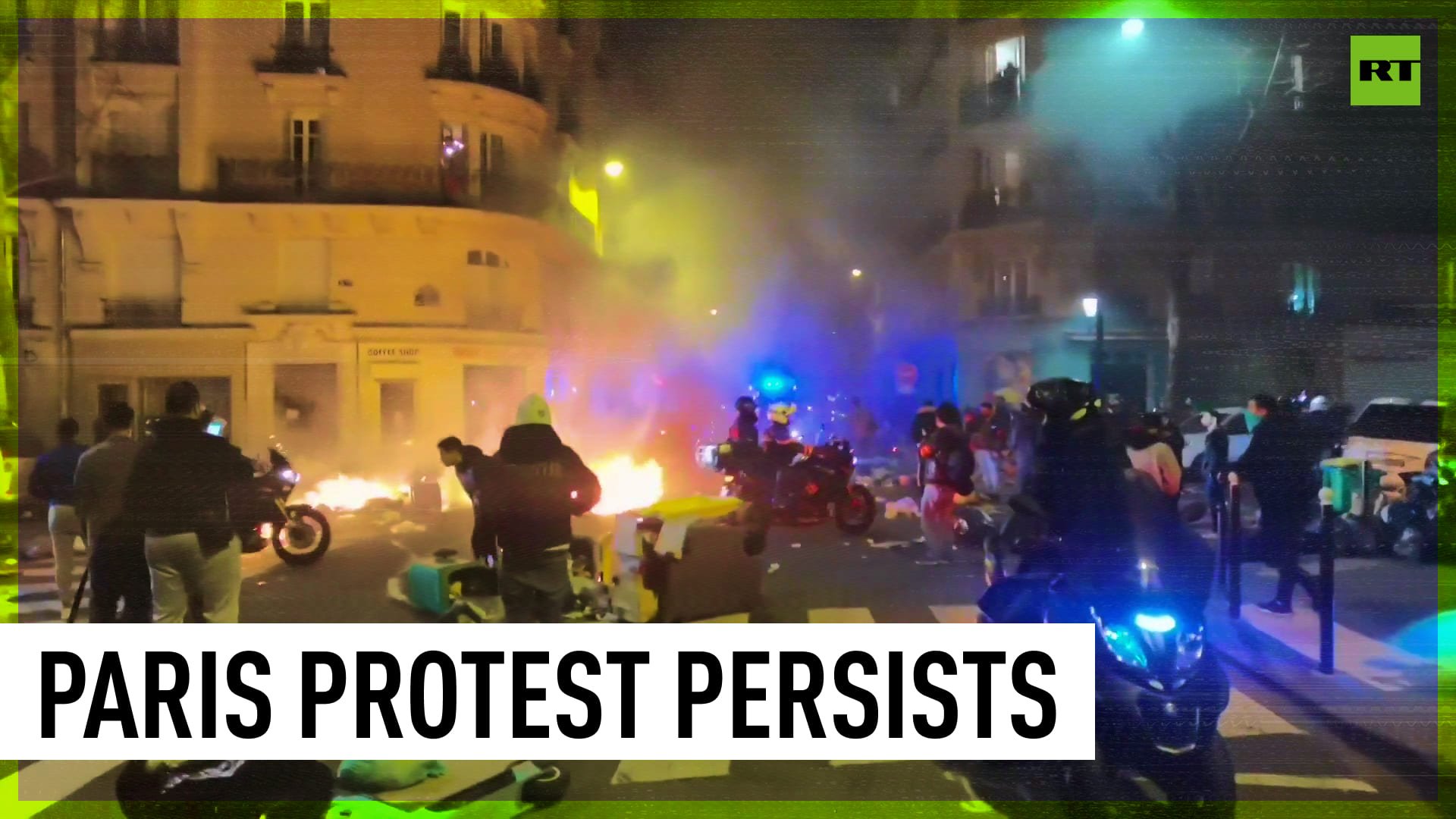 Tear gas stun grenades fly as protests over pension reform continue in Paris