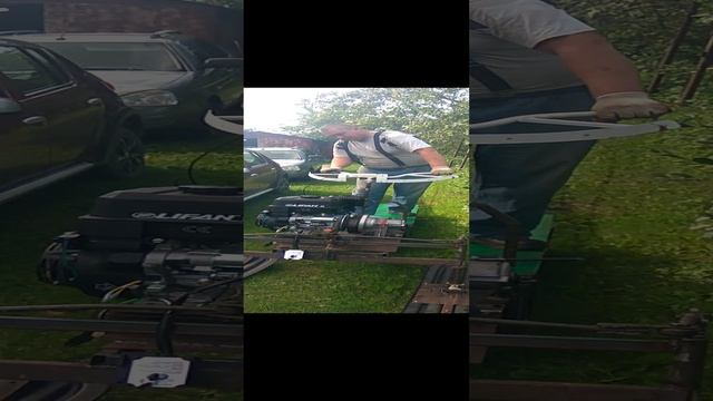 Самодельный снегоход
Пробный выезд
