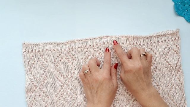 футболка спицами с ажурным узором/узор попетельно/Часть 2